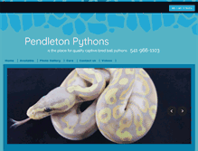 Tablet Screenshot of pendletonpythons.com